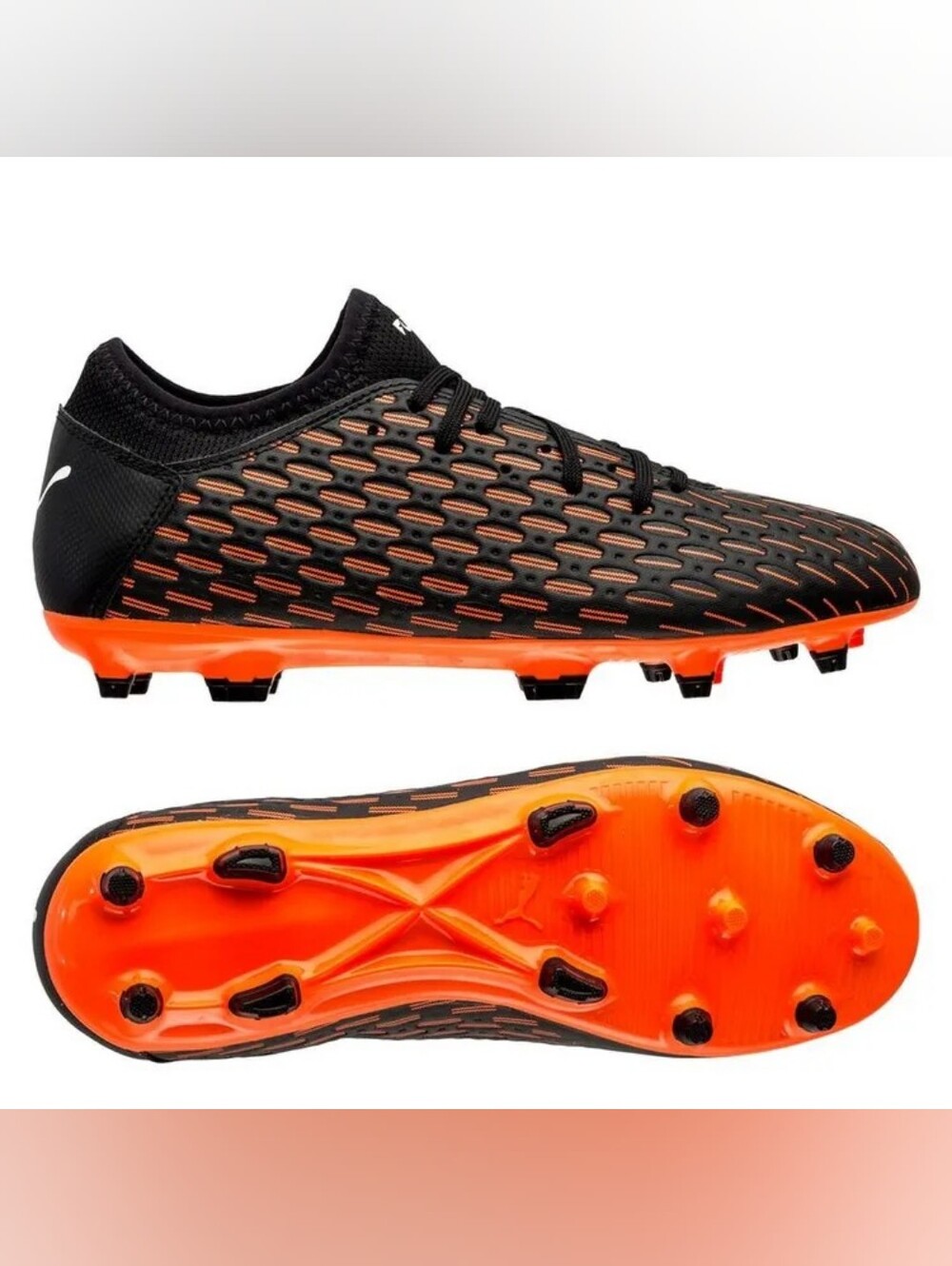 Go Sports!! Puma Future Black and Orange Soccer Cleats EUR37